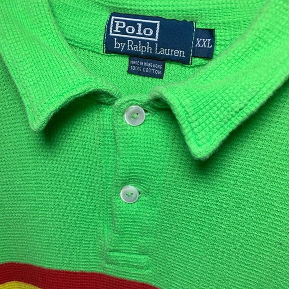 Vintage polo ralph lauren knit polo shirt 90s size xxl - Picture 2 of 3